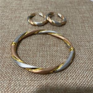 New Sterling Silver (.925) Bracelet and Earring Set